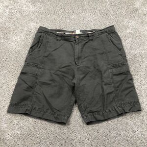 ST Johns Shorts Mens 38 Grey Linen Blend Cargo Relaxed Drawstring Mens 38x10